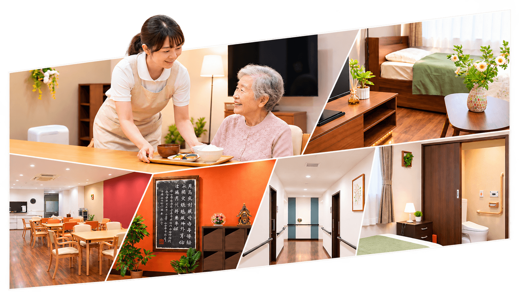 自然光が差し込む木の温もりを感じる共用リビング